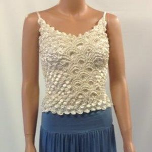 Cream spaghetti strap top - O/S (NWT)